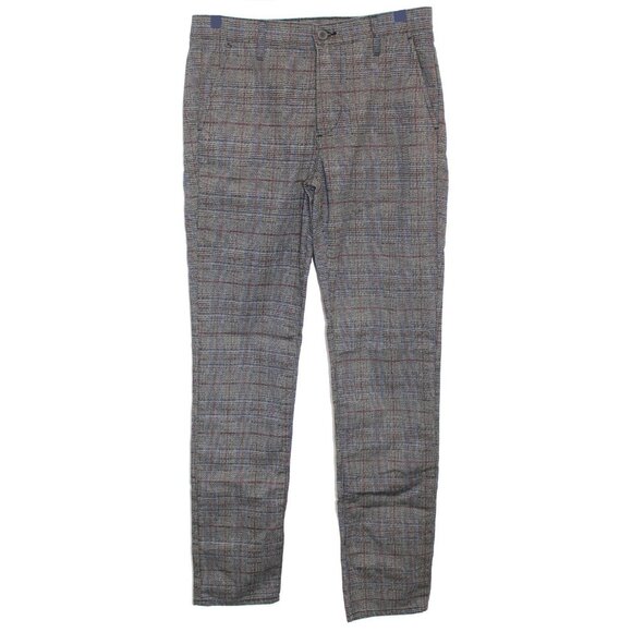 AG Adriano Goldschmied The Marshall Slim Chino Trouser Houndstooth Gray 32R X 35